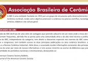 Folder Associação Brasileira de Cerâmica